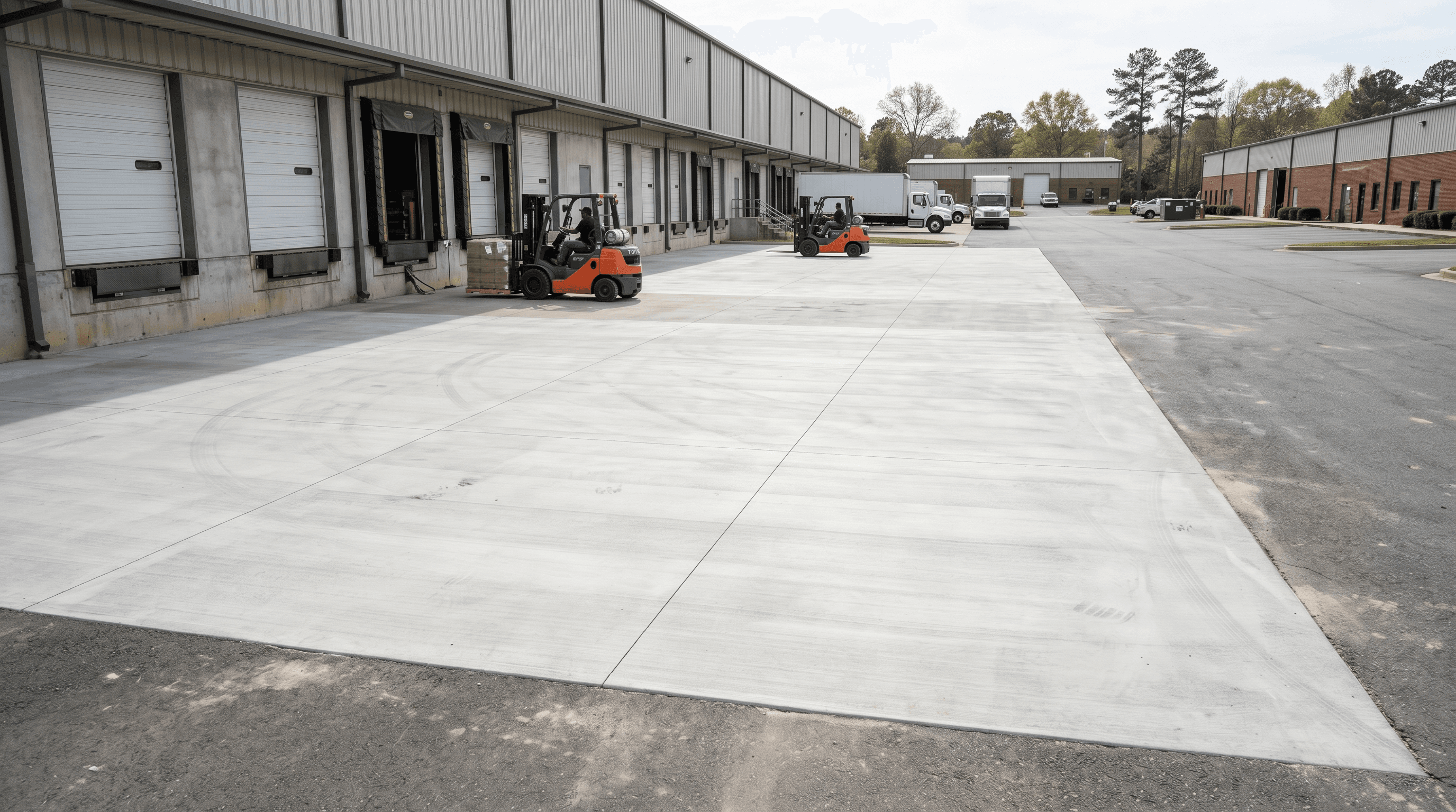 Commercial loading area concrete