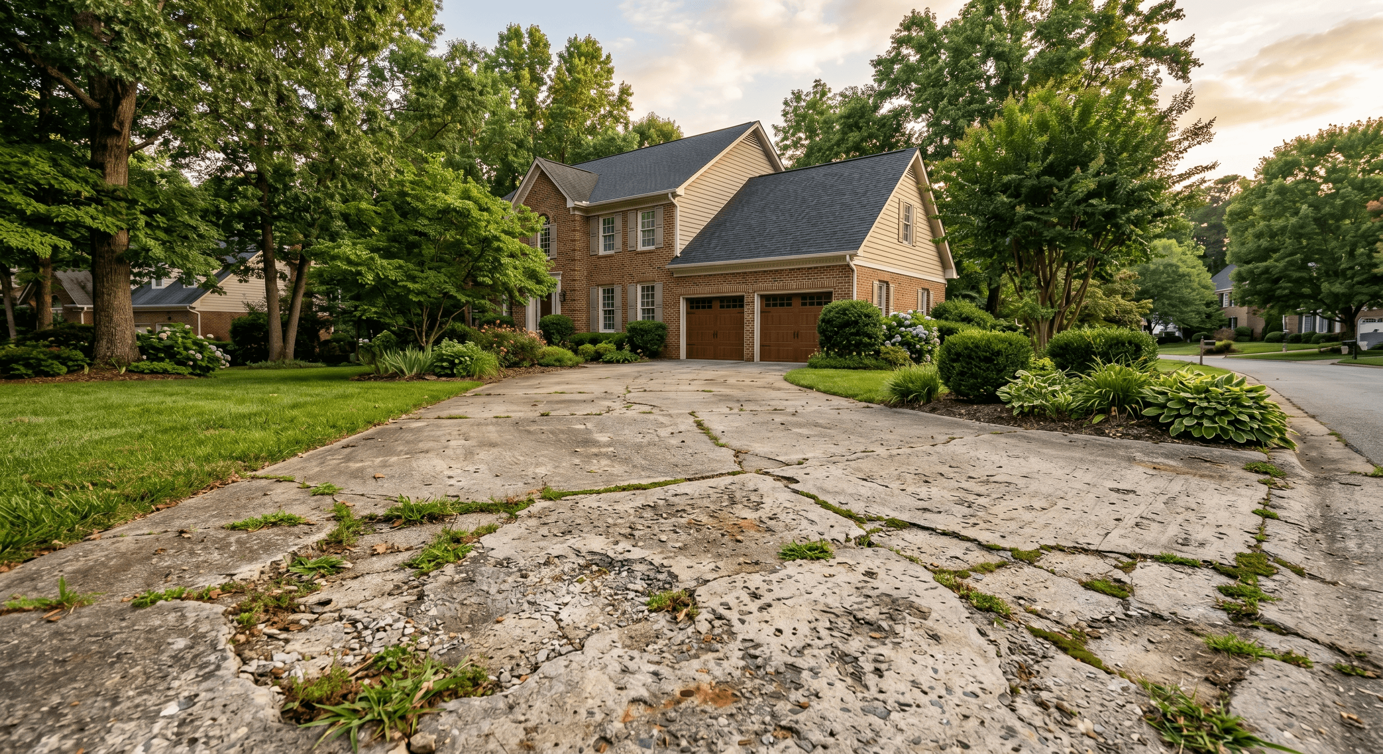 Petersburg before Driveway Replacement