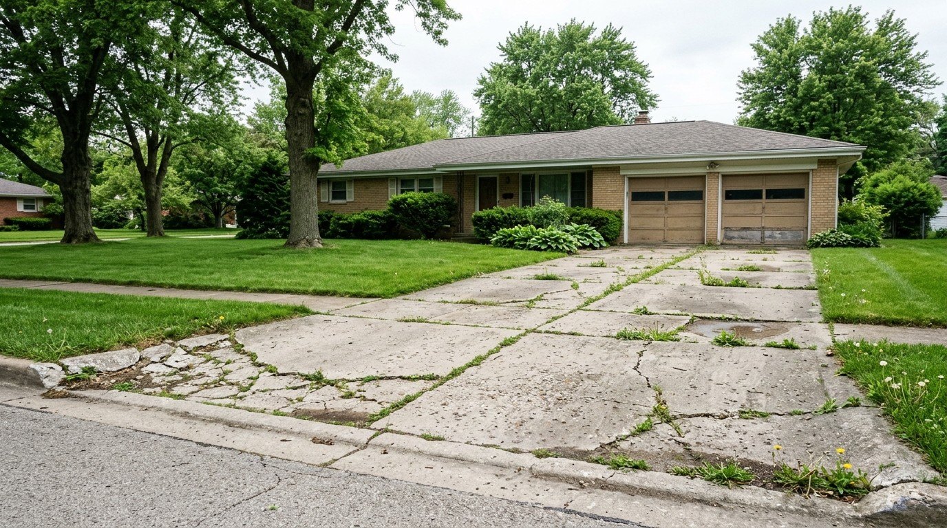 Driveway Replacement before